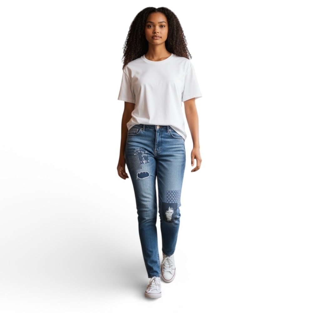 Old Navy Patched Rockstar Slim Jeans